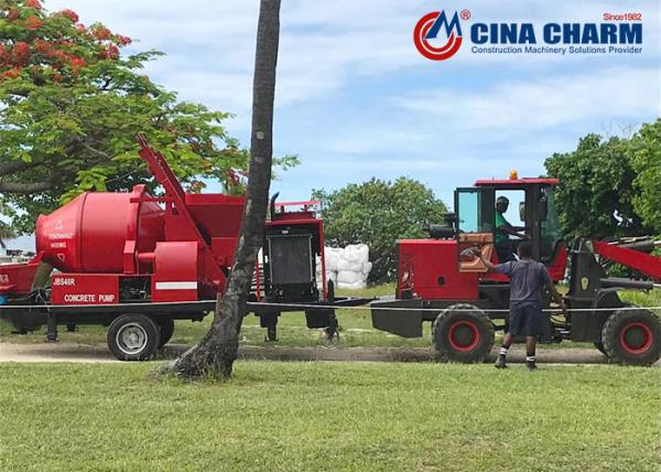 Small Portable Concrete Pumping Machine 40m3 / H For Housing Building