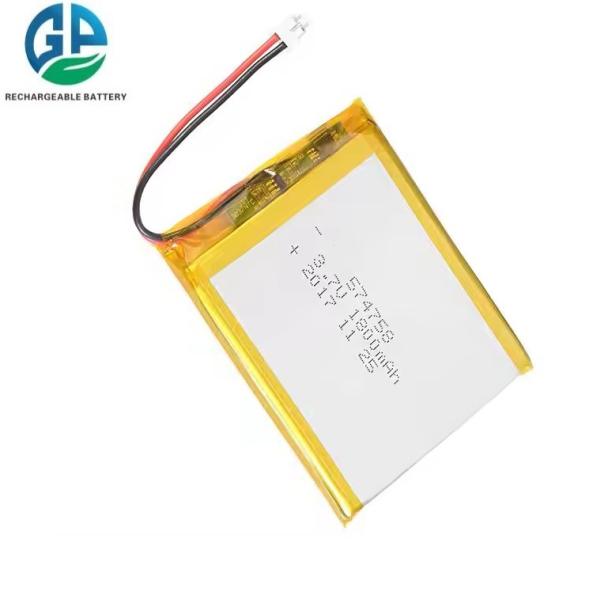 KC IEC62133 Approve Rechargeable 3.7v 574758 1800mah 3.7v Lithium Polymer Lipo Battery