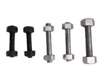 Metric Screw Thread M28 Stud Bolts Heavy Hex Nuts DIN934 Zinc Plate Surface