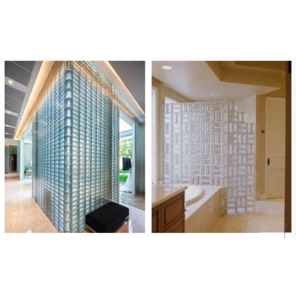 Exterior Decorative Glass Bricks Walls External Transparent Lustrous Fused