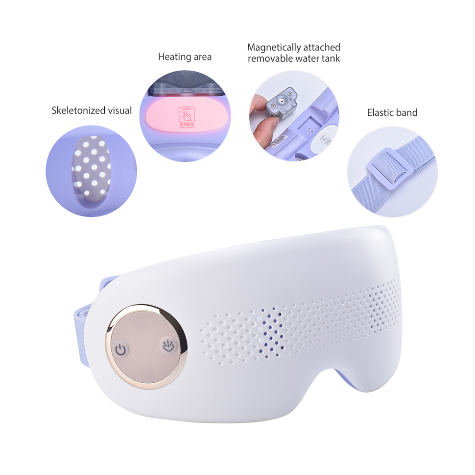 Steam Masajeador De Ojos Portable Eye Massage Equipment Vibration Eye Mask Electric Eye Massager with Heat Compression