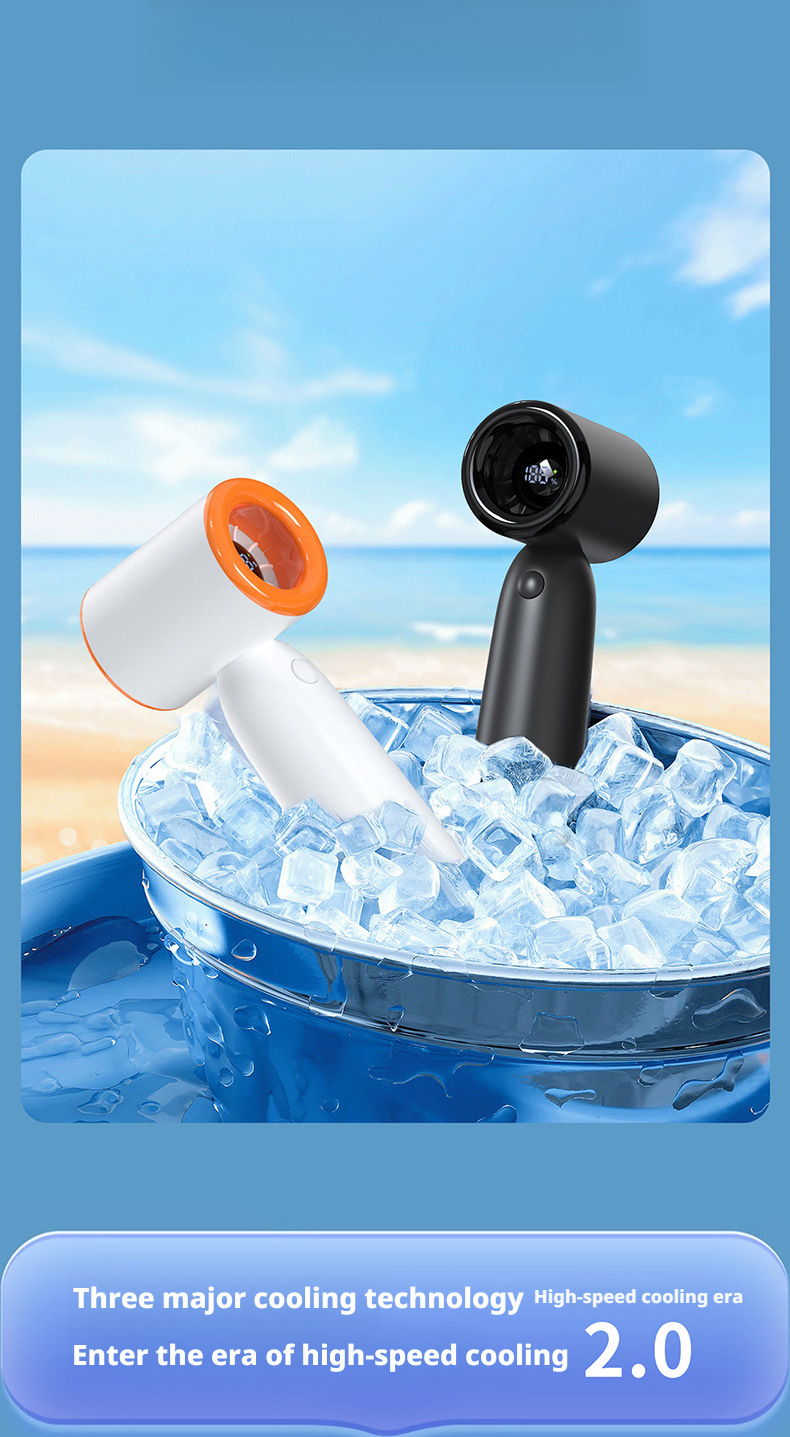 Custom Logo Mini Portable Handheld Fan With Brushless Motor High Speed Cooling