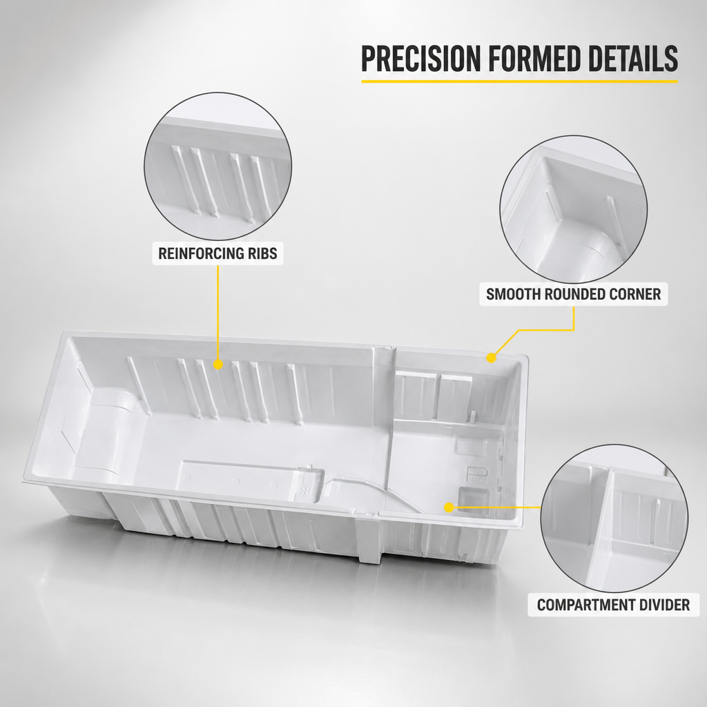 Custom Thick Sheet Forming Refrigerator Liner Freezer Cabinet Liner OEM ODM Factory Any Size Any Material ISO 9001