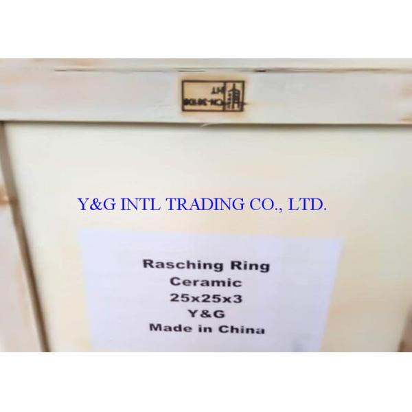 Large Size Ceramic Structured Packing / Ceramic Raschig Rings For Tower Packing