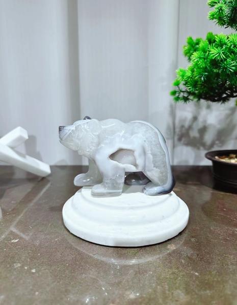 Exquisite Agate Marble Animal Sculpture Figurines - Handcrafted Decorative Home Decor | Premium Marble Artwork for Interior Design