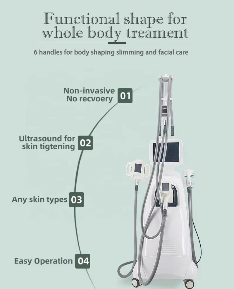 Wrinkle Removal Anti Cellulite 40K Cavitation Rf Vacumm Roller 360 Rotating Velashaping Slimming Machine