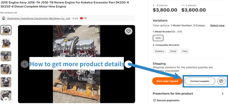 Other excavator parts