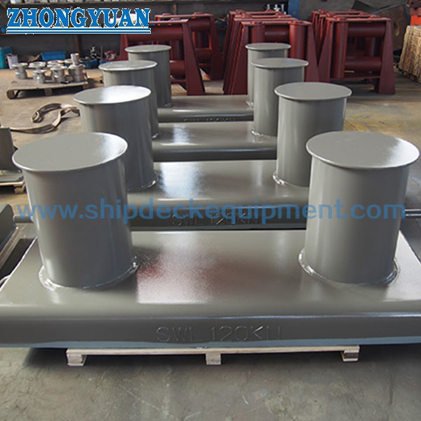 100–800 mm Wide-Base Double-Bitt Mooring Bollard | GB/T 554-2008 Type A for Ship Mooring