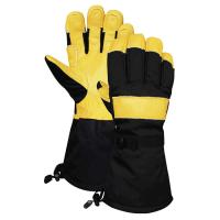 Os cervos cobrem Ski Gloves de couro das mulheres