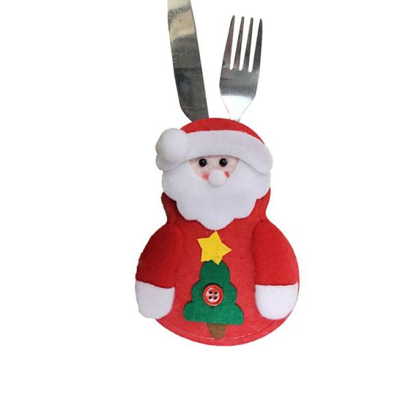 Spoon Fork Elk Snowman Silverware Holders Holiday Home Decor