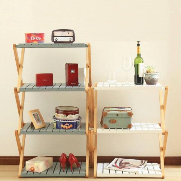 Сосновый лес шкафа цветочного горшка полки 3 ярусов деревянный складной