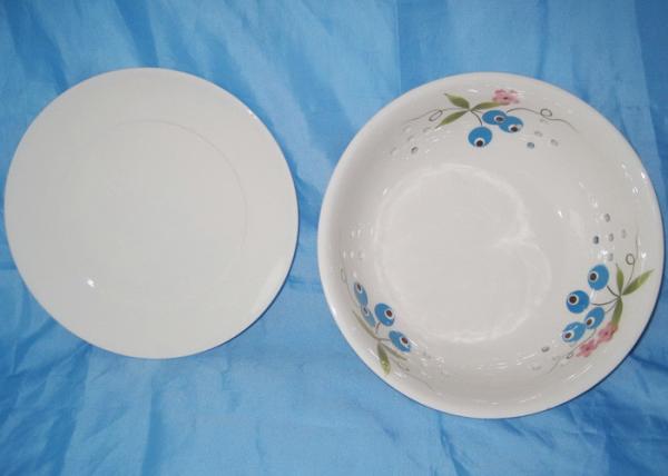 Food Safe Ceramic Houseware 8 Inch Saucer Ceramic Colander Fruit Bowl