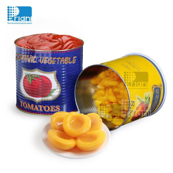OEM Easy Open Lids Food Tin Cans Round For Food Packaging