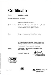 DM AWNING SOLUTION CO., LIMITED Сертификации