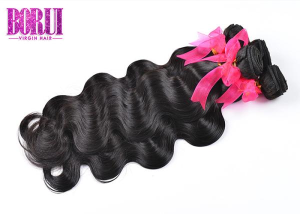 Pre Plucked Unprocessed Indian Body Wave Hair , Indian Wave Bundles With Frontal Neat