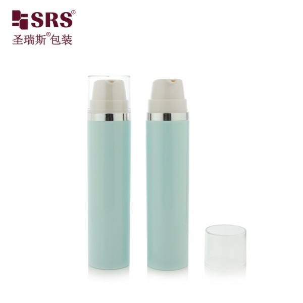 SRSA404 15ml 30ml 50ml Transparent AS Plastic Airless Bottle For Facial Gel Serum Packaging
