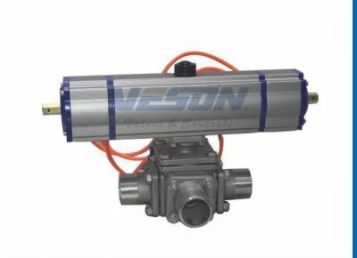 Atuador ativo pneumático do atuador do pistão de três posições/pistão do dobro
