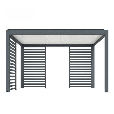 Aluminum Alloy Pavilion Four Corner Outdoor Yard Shade Flip Louver Pavilion Leisure Canopy