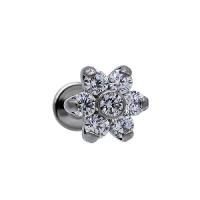 Anneau de nez coloré de style de Labret de fil de Crystal Titanium Piercing Jewelry Internal