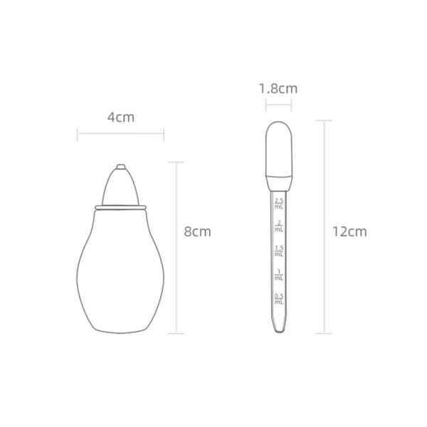 OEM Baby Care Infant Snot Remover 3 X 7.5 Cm Vacuum Infant Nose Aspirator For Children
