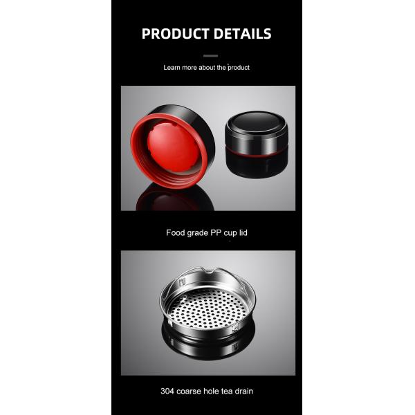 CLASSIC Design Style Unbreakable Double Wall Tea Infuser Water Bottle for Easy Travel