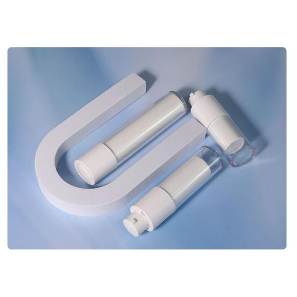 15 ml 30 ml 50 ml Bouteille blanche sans air Crème cosmétique Bouteille en plastique pour emballage de soins de la peau