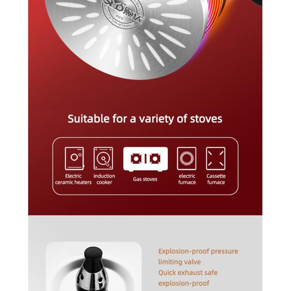 Плита риса нержавеющей стали 304 герметическая электрическая кастрюля индукции 18 до 24cm многофункциональная