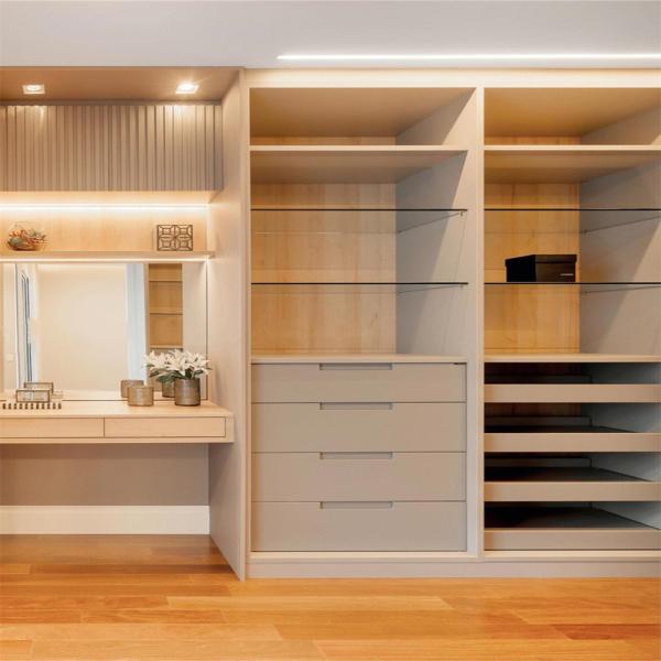 Customized Acrylic Prefab Kitchen Cabinet Open Shelves Wardrobe Apartment Furniture