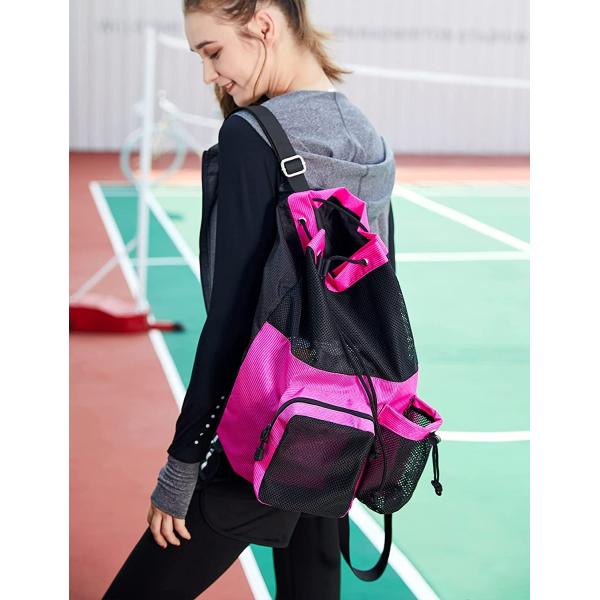 Accepable OEM/ODM Bow Pattern Mesh Gym Backpack for Swimming Pool Beach Yoga Work Gear