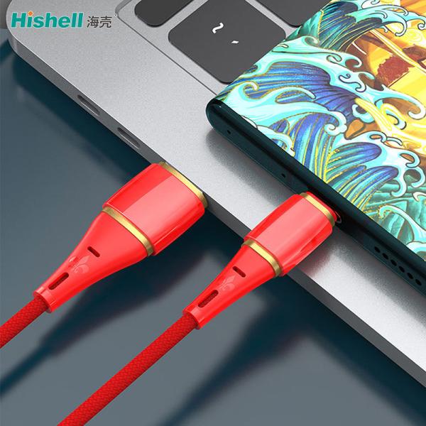 Hishell Nylon Braid Mobile Phone USB Cables Type C Anti Abrasion