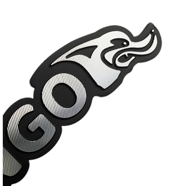 Customized Aluminum Die-casting Embossed Logo Diamond Cutting Surface Metal Nameplate