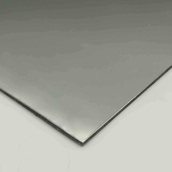 Glasses Aluminium Composite Gold And Silver Mirror Finish Panels1.22 X 2.44m Nano Coating Cladding Exterior Wall