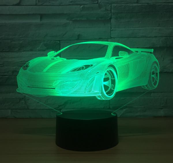 Racing Car 3D Night Light 7 Colors Change with Remote Control As Christmas Gifts For Baby Room Decoration