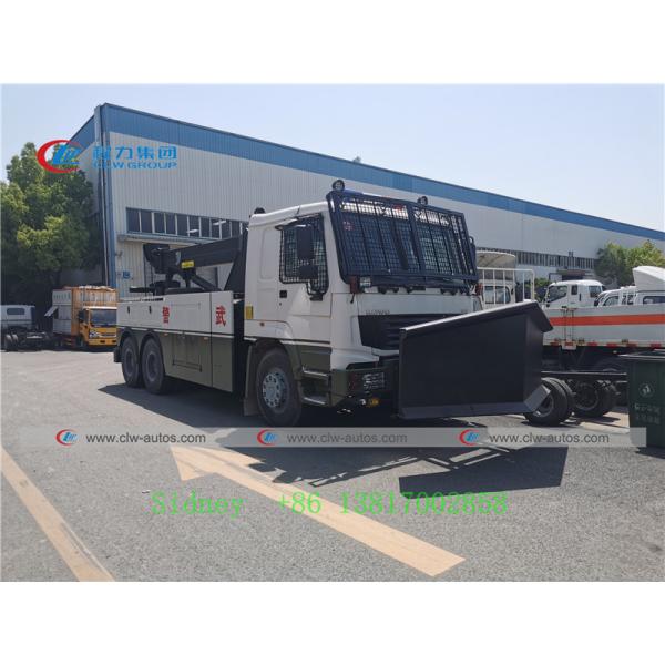 6X4 Sinotruk Howo Heavy Duty Wrecker Truck With Antiroit Shovel