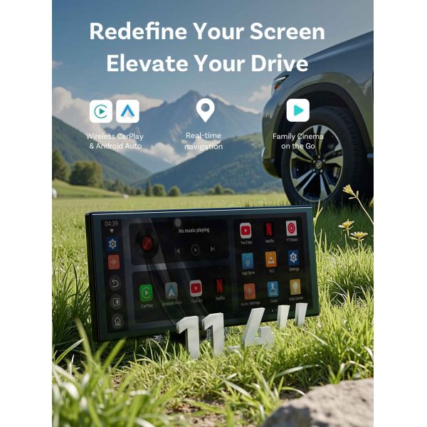 11.4 Inch Universal Android Car Screen Wireless Android Auto Carplay Fm Radio