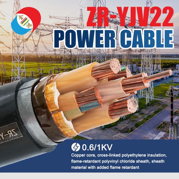 ZR-YJV22 Flame Retardant PVC Cable 150mm2-1000mm2 XLPE Armored Cable