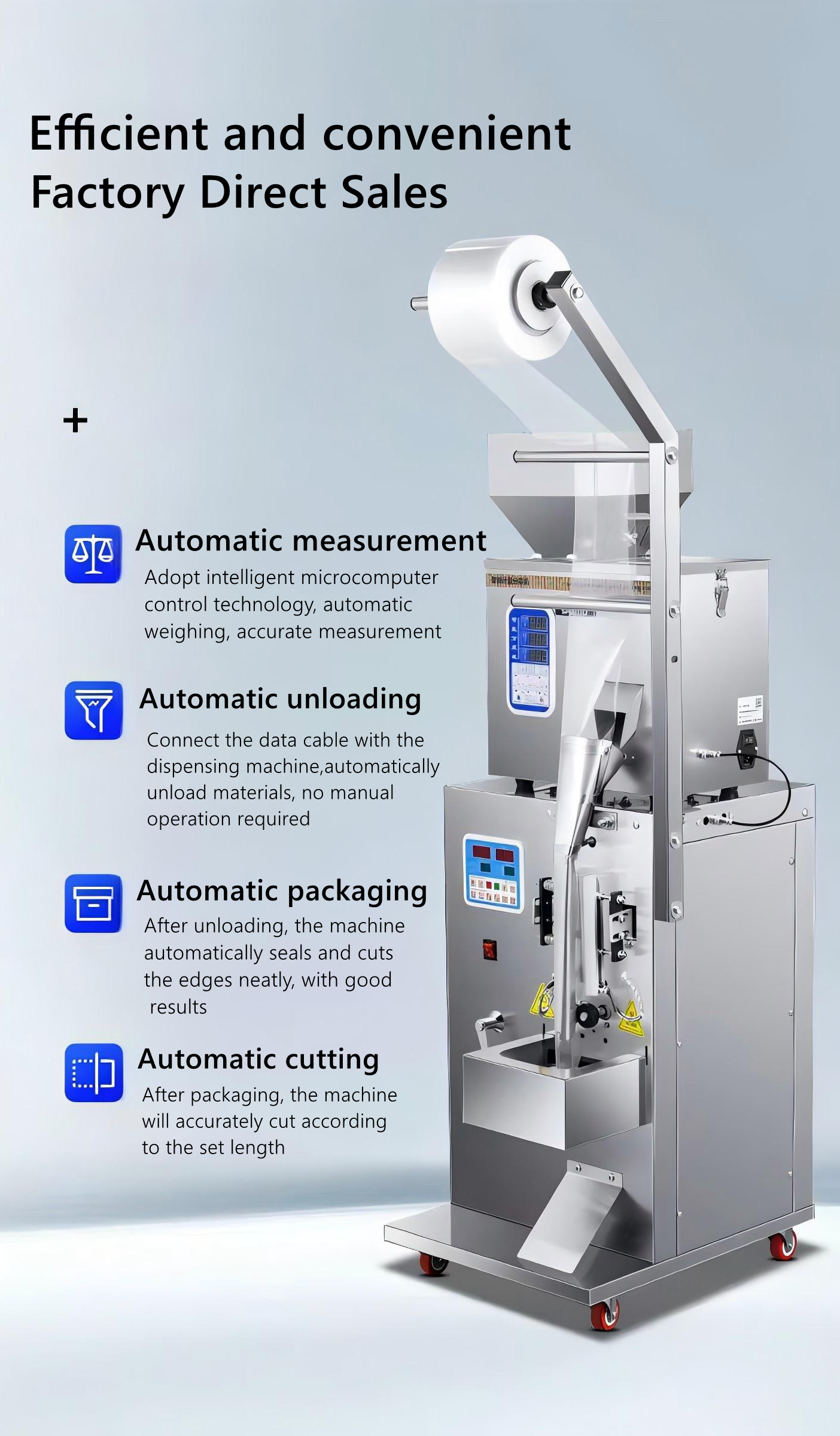 Automatic Granule Packing Machine with 10-100g Capacity and 1-15 bag/min Speed for Small Bags