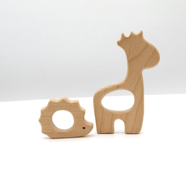 Animal shaped Wooden Baby teether Ring