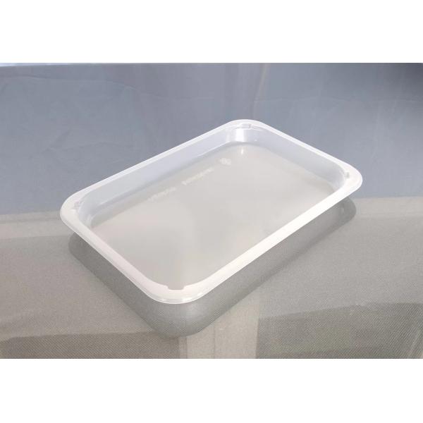 240x170x20 Mm Disposable Plastic Display Tray PP White Square Plastic Skin Tray Sea Food