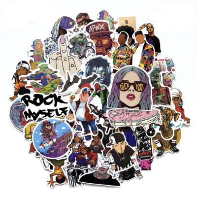 Hip Hop Style PVC Sticker Printing Variety Stickers Set Waterproof Laptop Luggage Stickers Pack