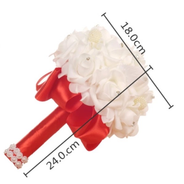 Wholesale Bride Hand Flowers bridal bouquet foam rose artificial flower bouquet for wedding