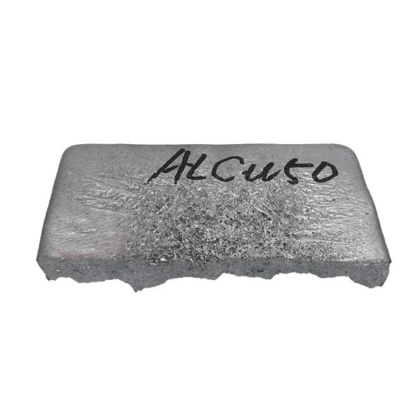 Aluminum Alloy Parts Copper Master Alloy Copper Aluminum Alloy AlCU50 Middle Alloy Ingot Or Lump