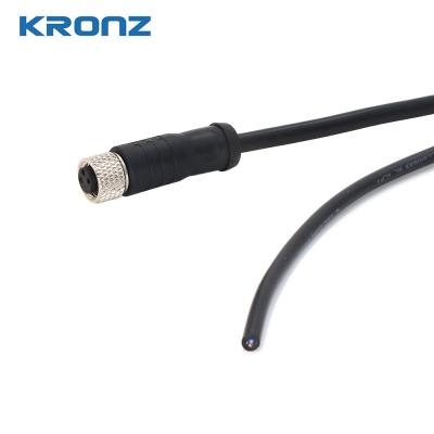 M8 Female 3-Pin Shielded Cable Connector IP67
