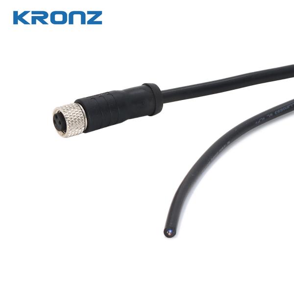 M8 Female 3-Pin Shielded Cable Connector IP67