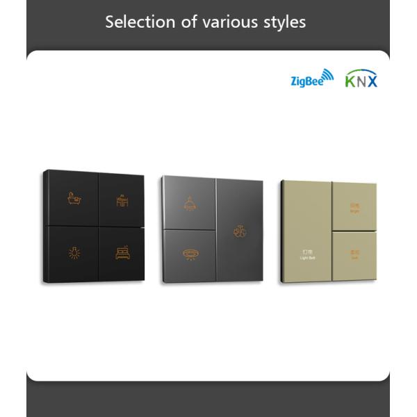 Коробка Великобритании белого/серебряного цвета кнопки металла панели стены Tuya 3,0 Zigbee квадратная