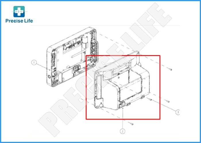 Mindray 115-036696-00 Rrear Housing Assembly Umec10 Umec12 Rear Casing Cover Assembly