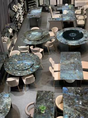Italian Blue Emerald Marble Dining Room Table Minimalist Luxury Stone Top For High End Homes