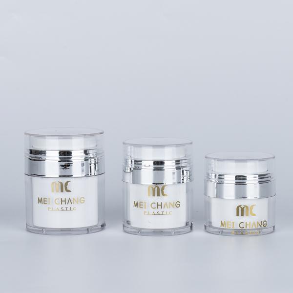 PP Airless Pump Cream Jar 15ml 30ml 50ml Airtight Seal Empty Cosmetic Jars (MC-235)