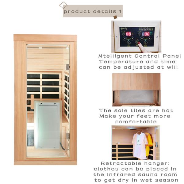 Парилка современного деревянного ультракрасного человека комнаты 1 сауны ультракрасная