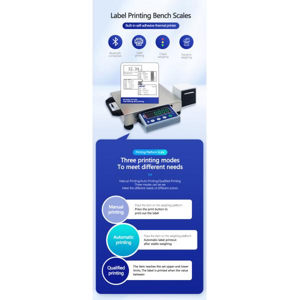 SOHE ATP 6KG Table Scale with Printing Label ODM Supported Weighing 3-30KG Waterproof